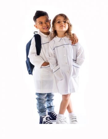 Grembiule bianco da bimba e bimbo